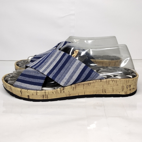 Life Stride Positive Women's Striped Comfort Open Toe Slide Sandals Size 8M - Picture 2 of 11